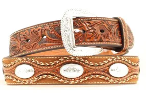 1 1/2'' Scallop Flower Overlay Belt