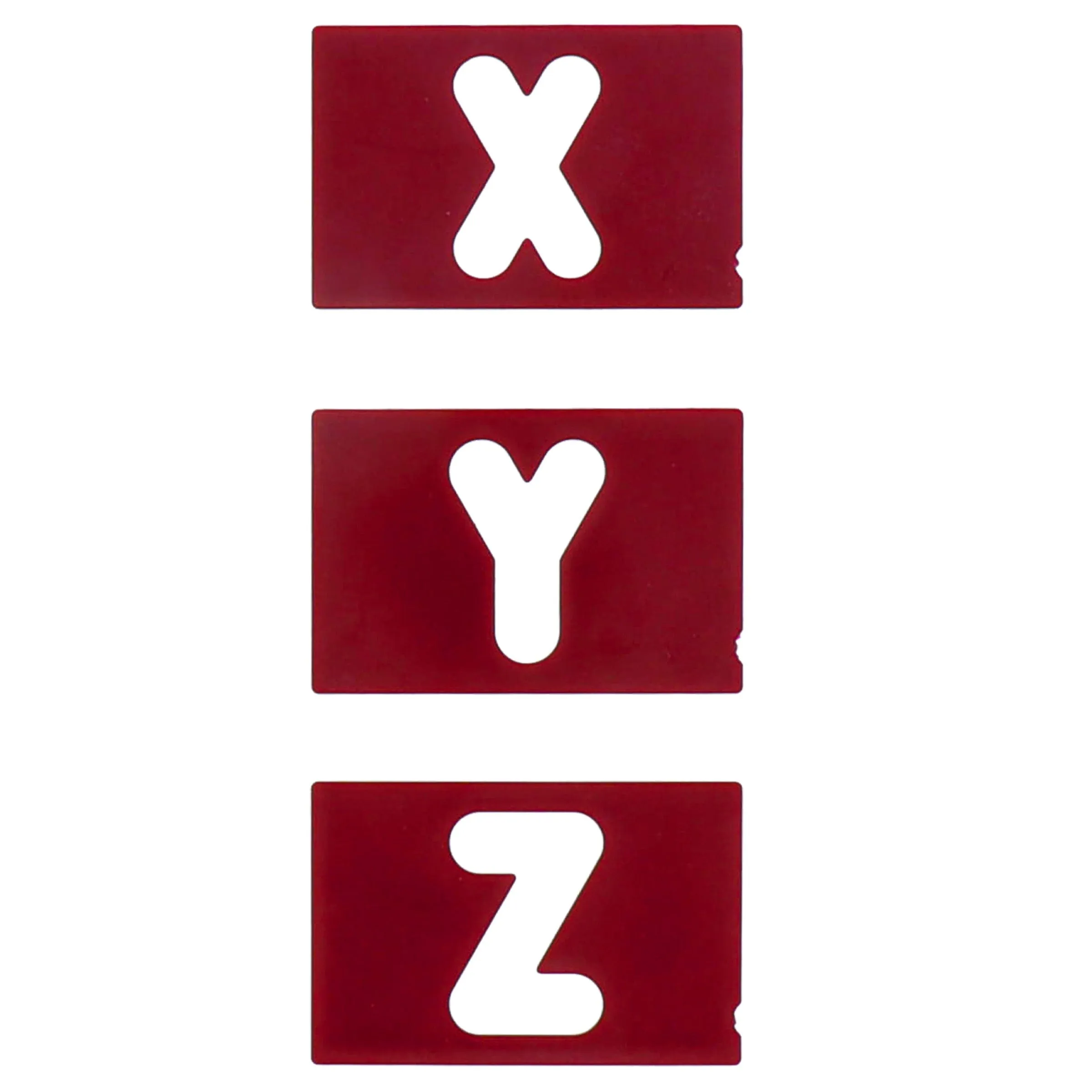 1-1/2" and 2-1/2" Vertical Letters Set for Sign Making Jigs 64pc