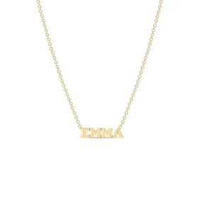 14k Gold Custom Itty Bitty Letters Necklace