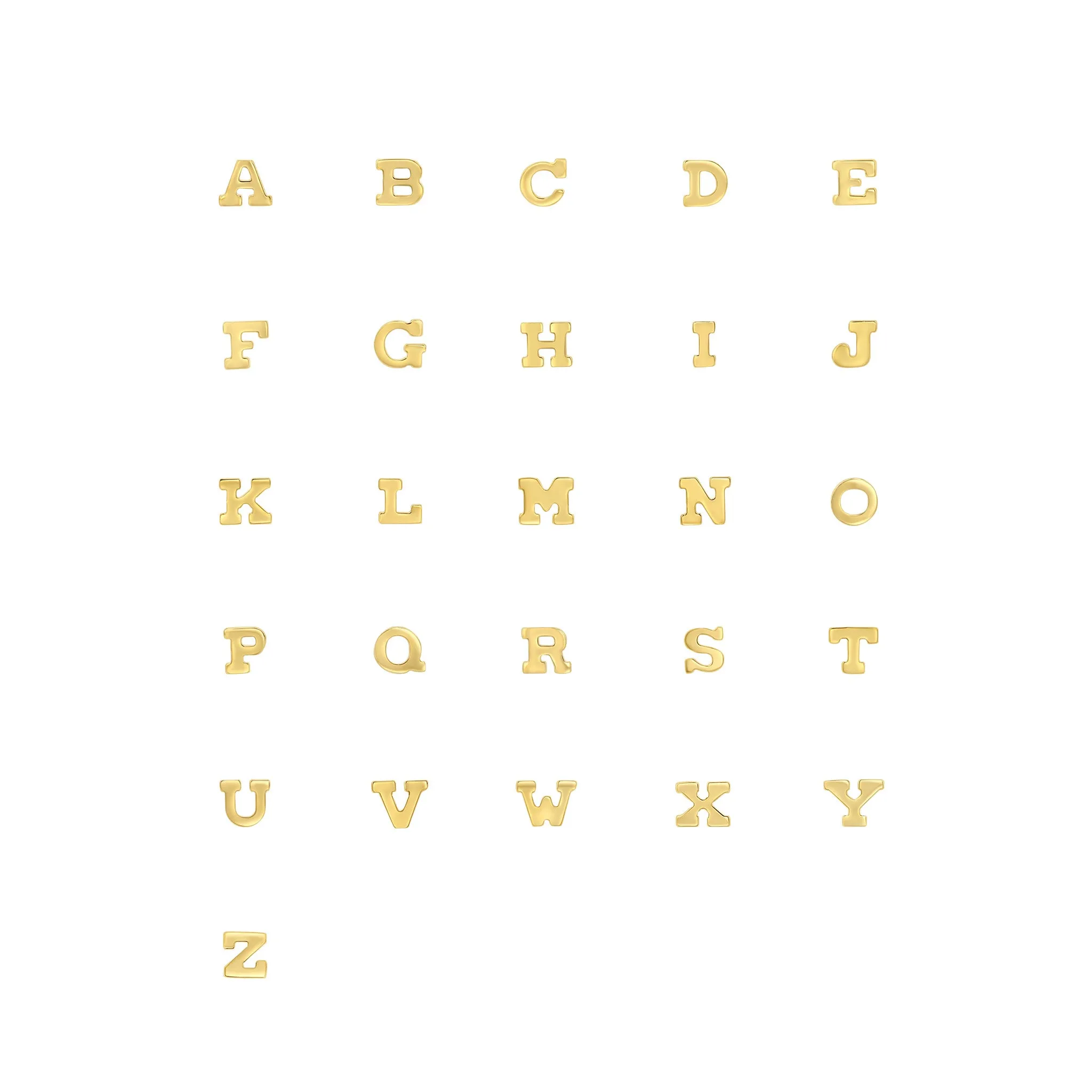 14k Gold Custom Itty Bitty Letters Necklace