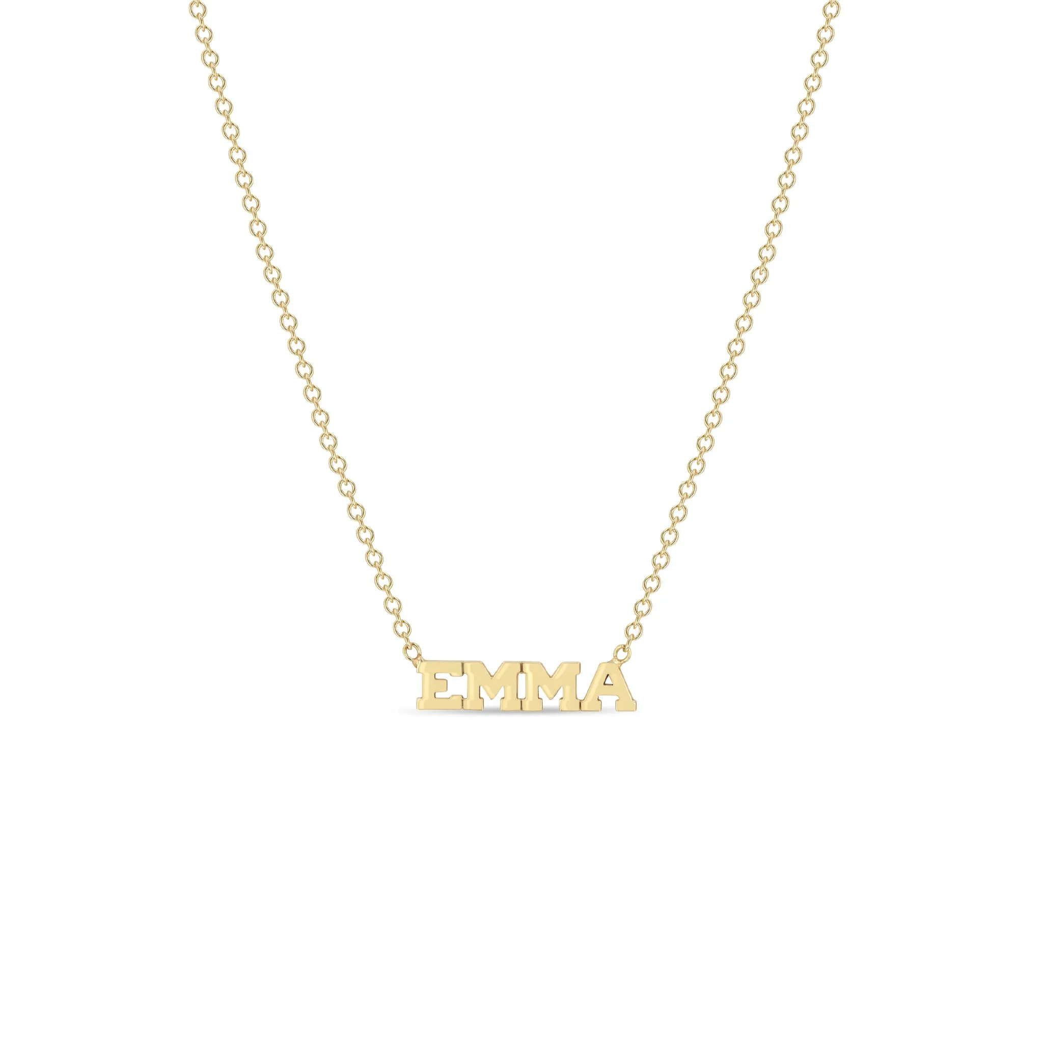 14k Gold Custom Itty Bitty Letters Necklace
