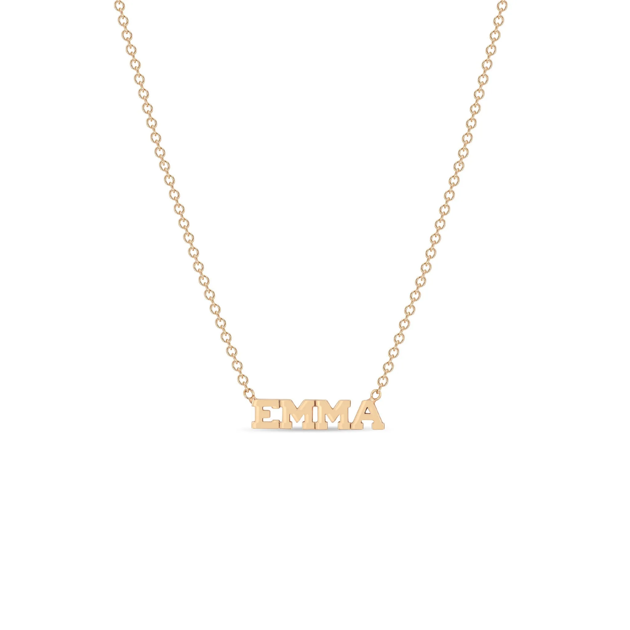 14k Gold Custom Itty Bitty Letters Necklace