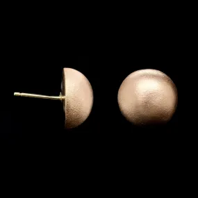 14K Rose Gold Estate Dome Earrings