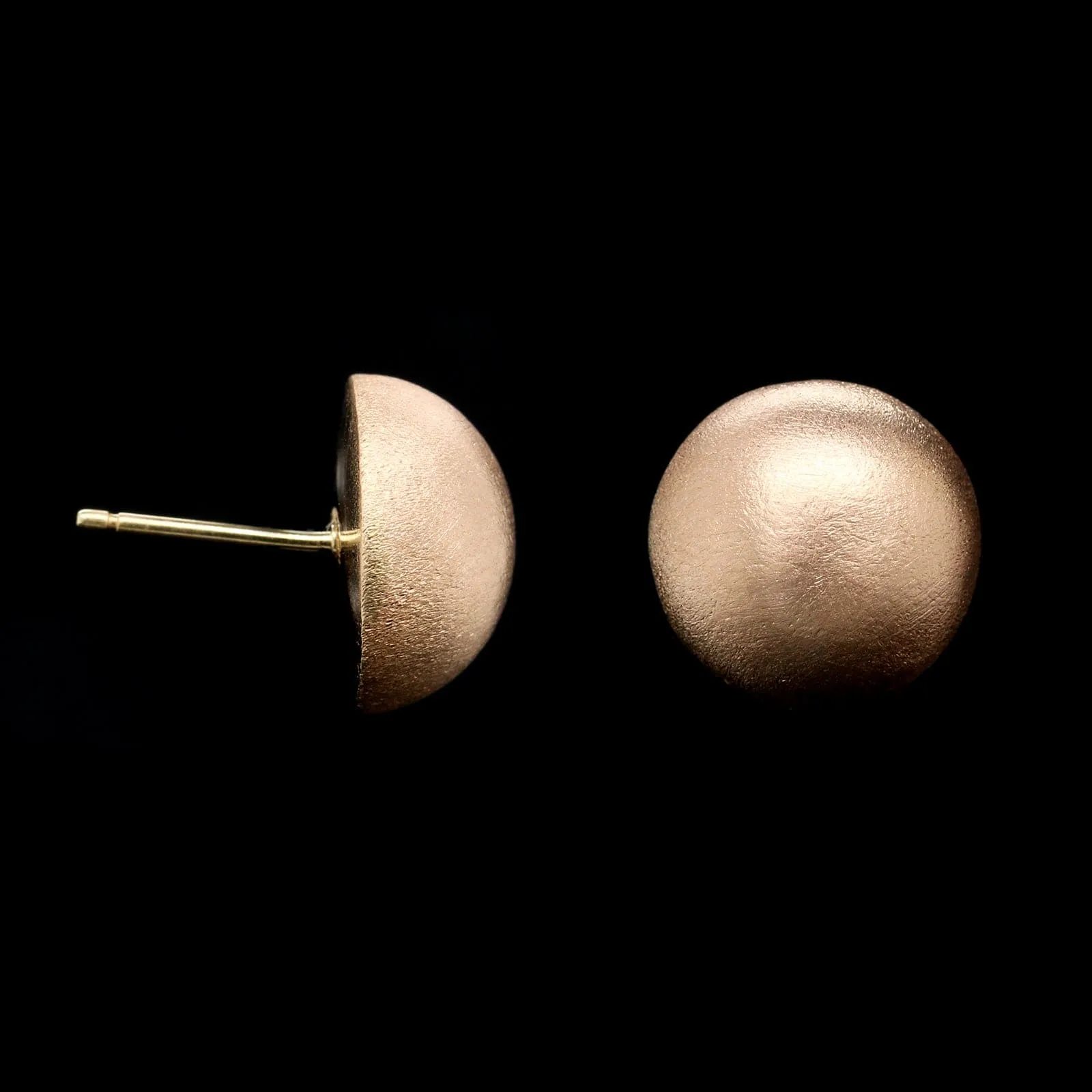 14K Rose Gold Estate Dome Earrings