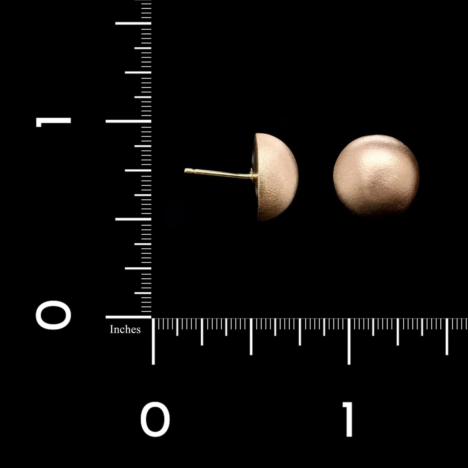 14K Rose Gold Estate Dome Earrings