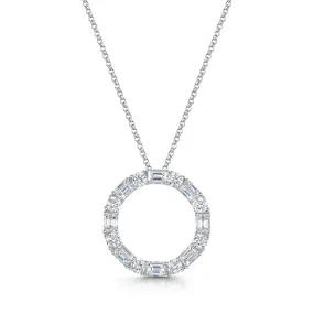 18ct White Gold Emerald & Brilliant-Cut Diamond Polo Necklace 2.80ct
