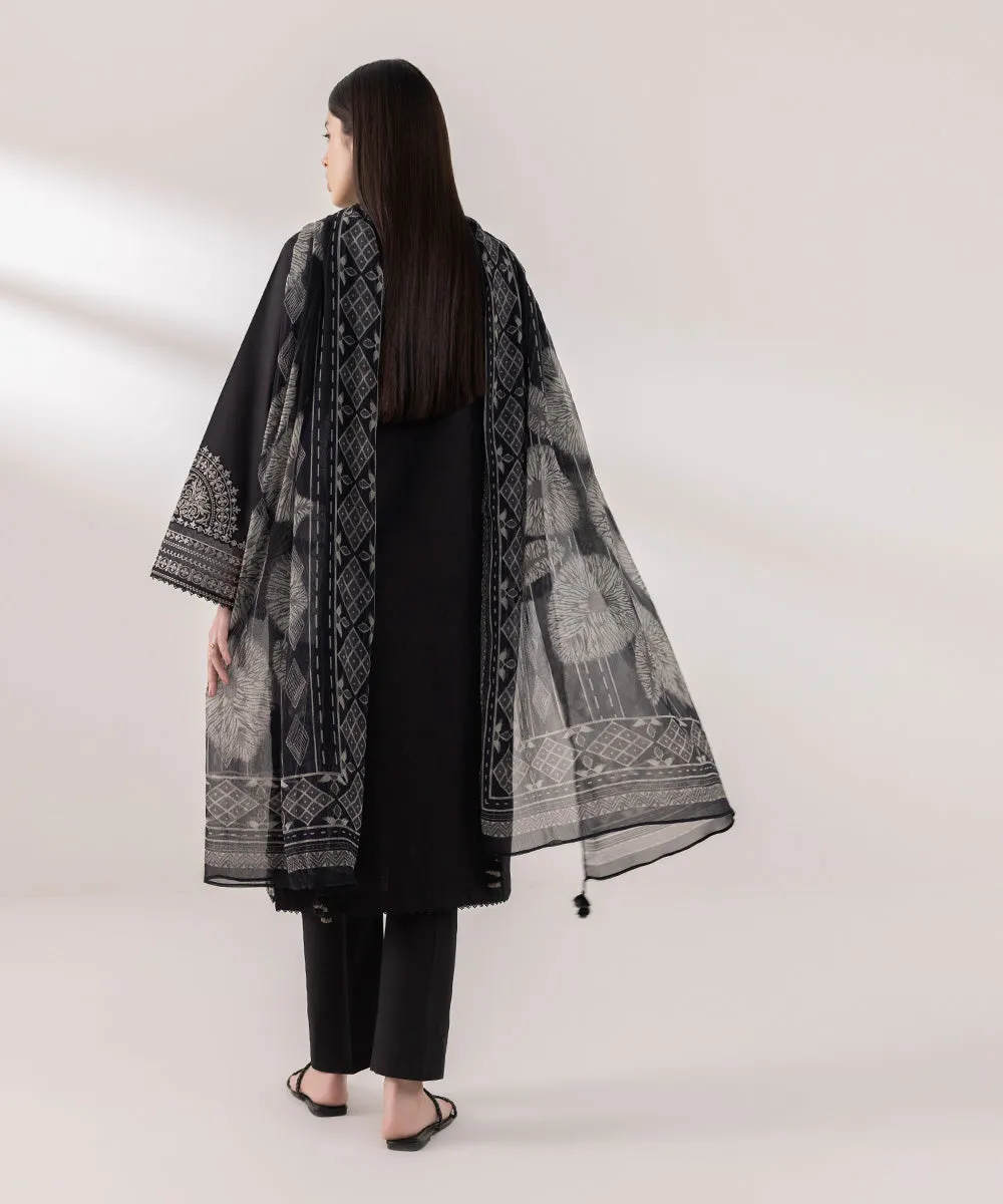 3 Piece - Embroidered Cambric Suit