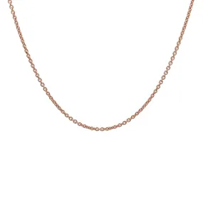 9K Rose Gold Polished 58cm Adjustable Cable Chain