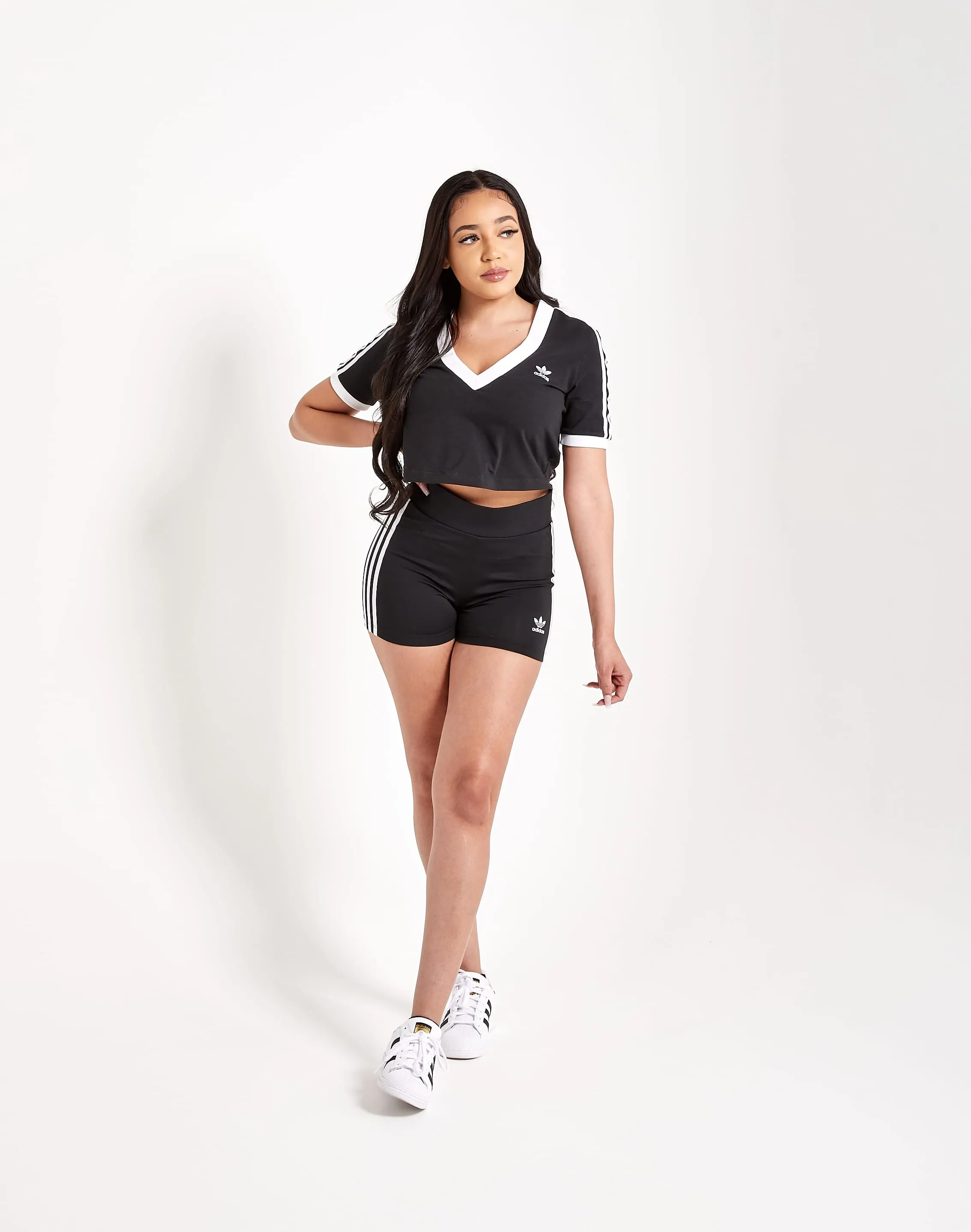Adidas 3 Stripe Booty Shorts