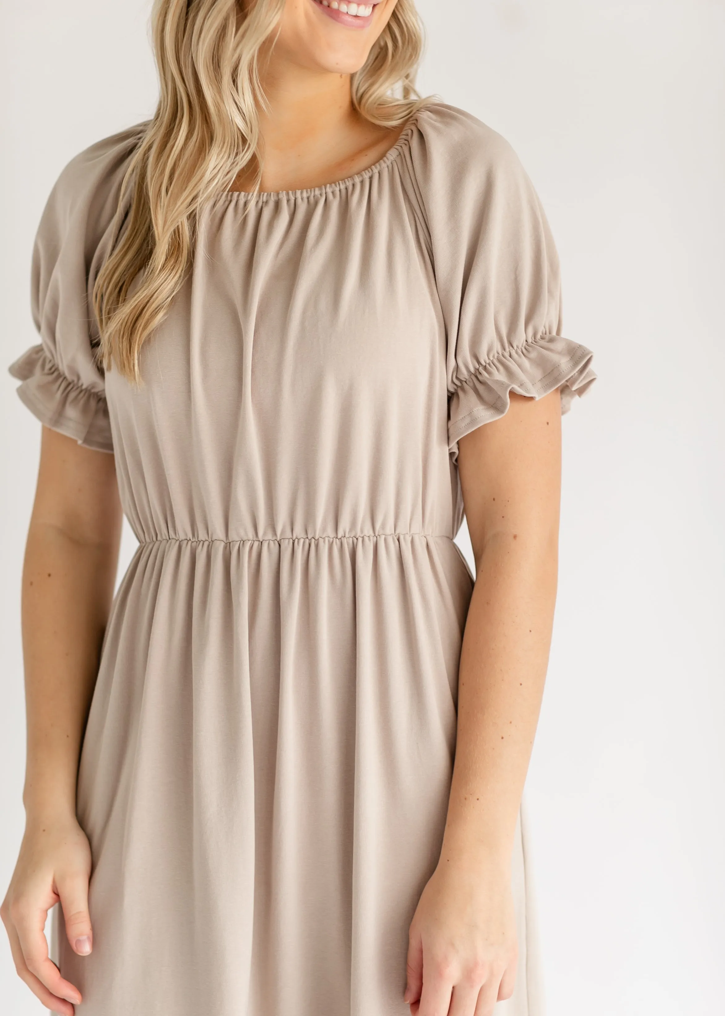 Amy Puff Sleeve Midi Dress - FINAL SALE