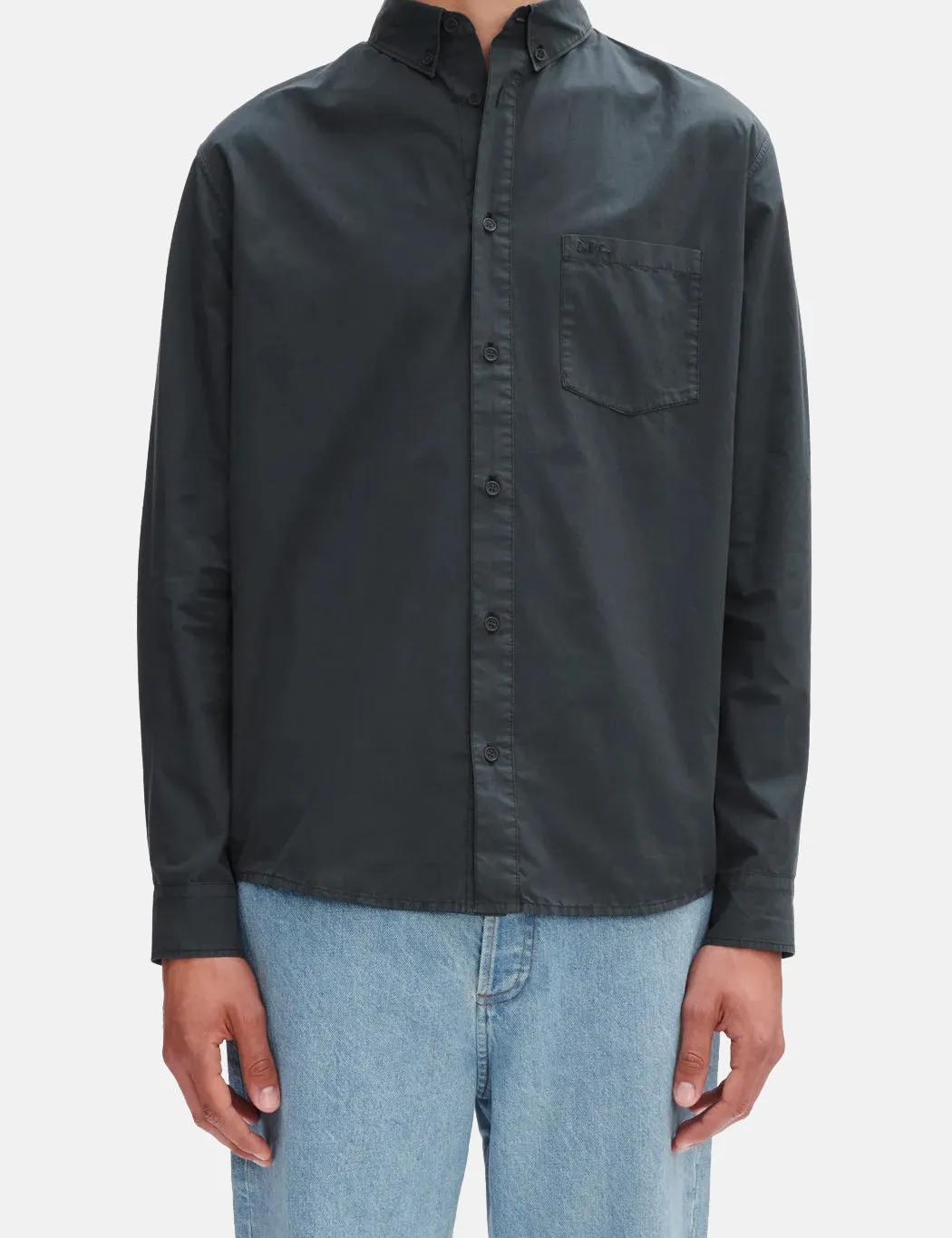 A.P.C. Edouard Shirt (Cotton) - Anthracite Grey