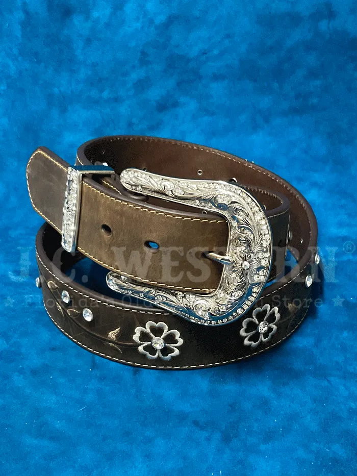 Ariat A1510202 Womens Rhinestone Concho Fashion Belt Brown