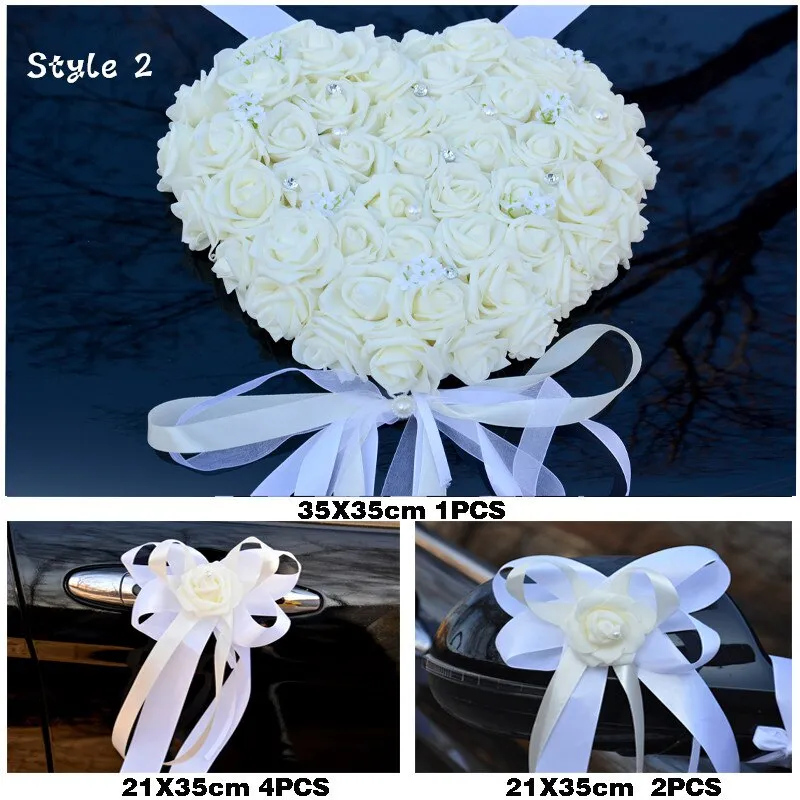 Artificial Flower Wedding Car Decor