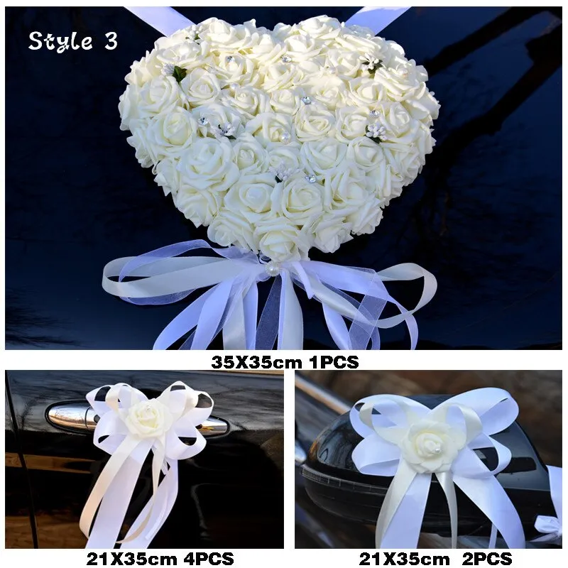 Artificial Flower Wedding Car Decor