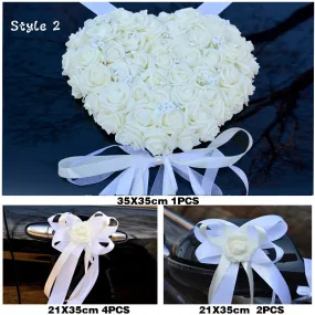 Artificial Flower Wedding Car Decor