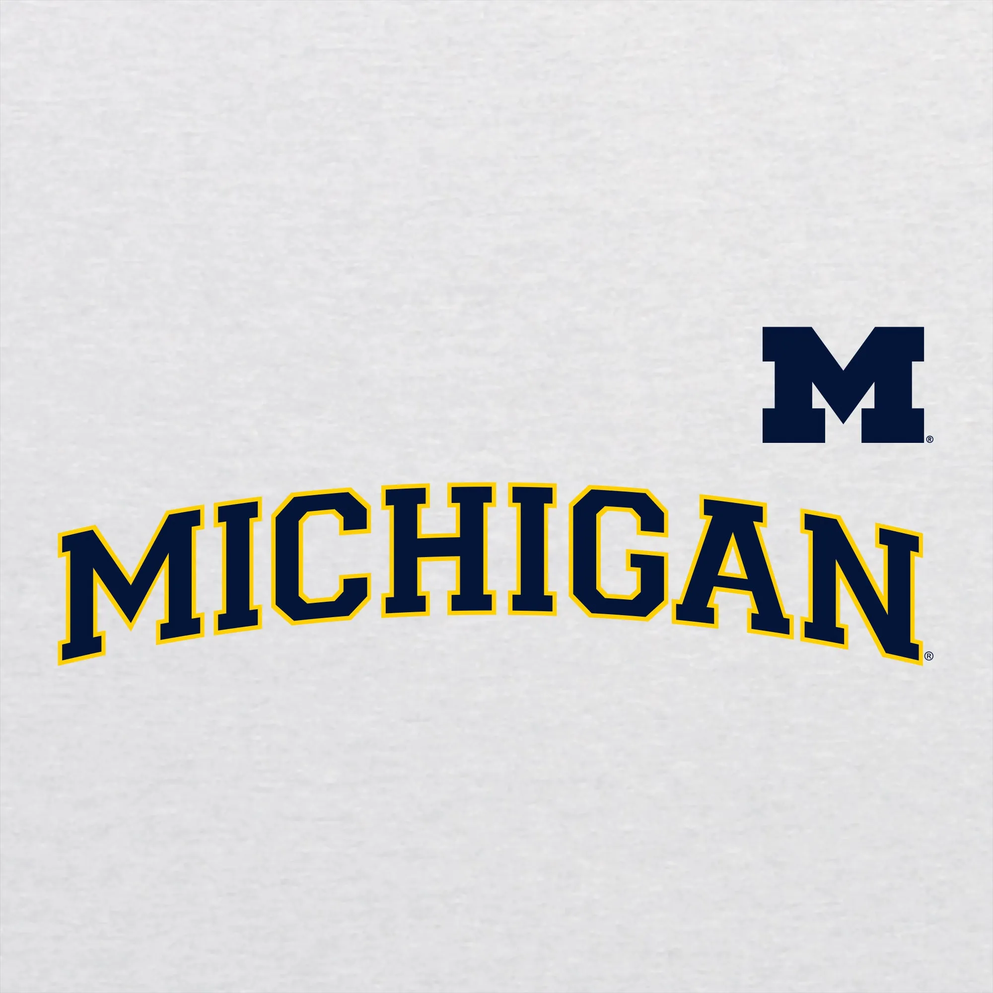 Baseball Jersey Print University of Michigan Next Level Triblend Short Sleeve T Shirt - Heather White