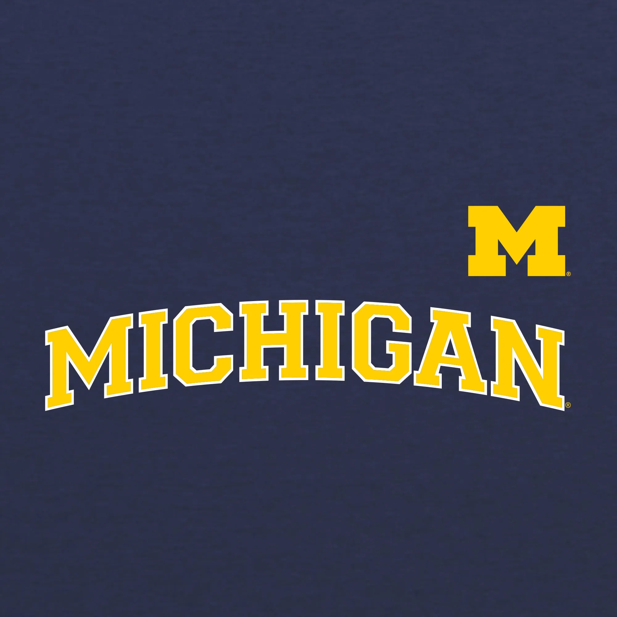 Baseball Jersey Print University of Michigan Next Level Triblend Short Sleeve T Shirt - Vintage Navy