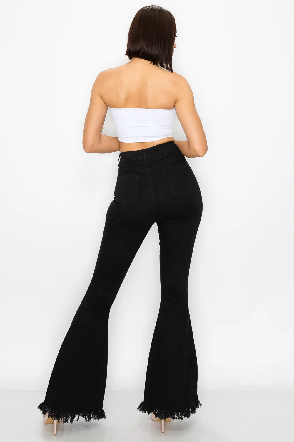 BC-012 BELL BOTTOM RIPPED DISTRESSED & DESTROYED JEANS