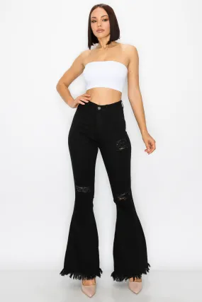 BC-012 BELL BOTTOM RIPPED DISTRESSED & DESTROYED JEANS
