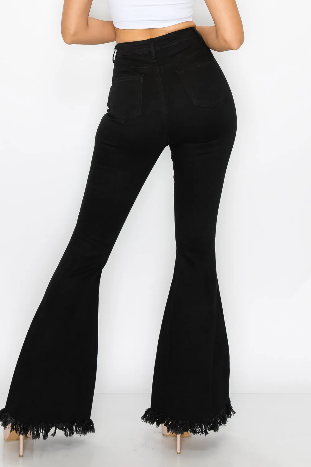 BC-012 BELL BOTTOM RIPPED DISTRESSED & DESTROYED JEANS