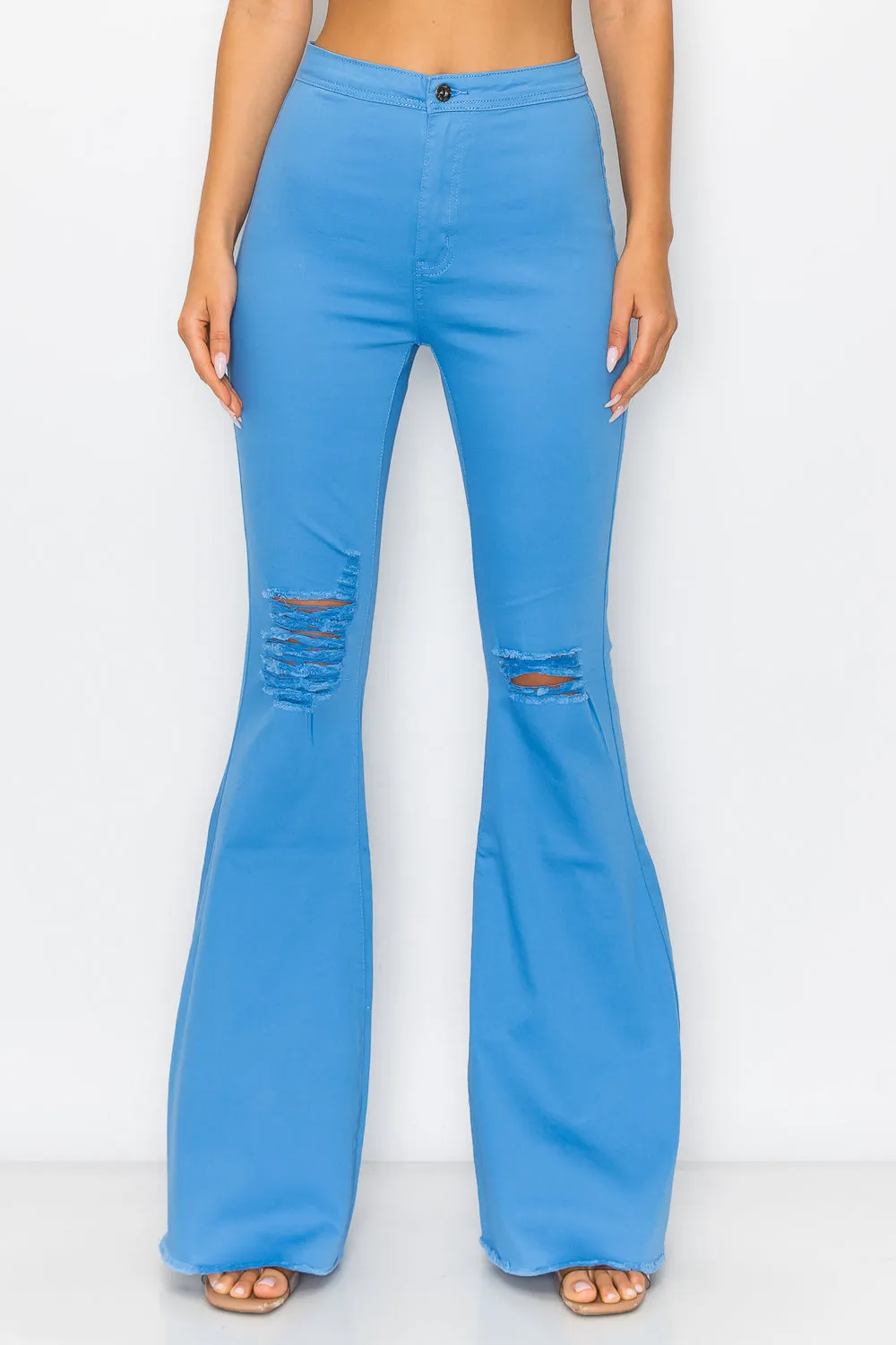 BC-420 SKY BLUE COLORED BELL BOTTOMS