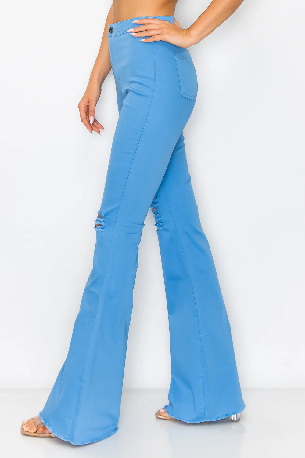 BC-420 SKY BLUE COLORED BELL BOTTOMS