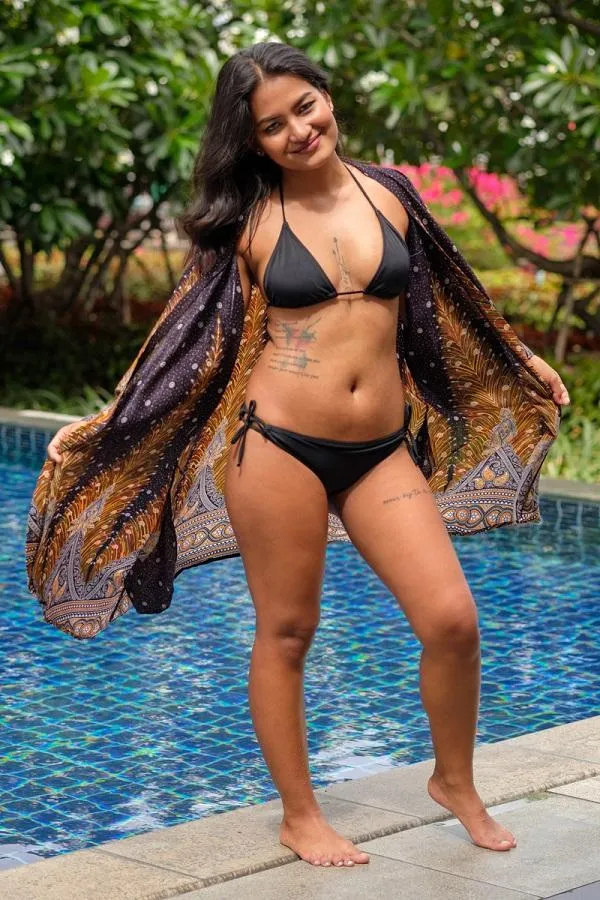Black Feather Kimono