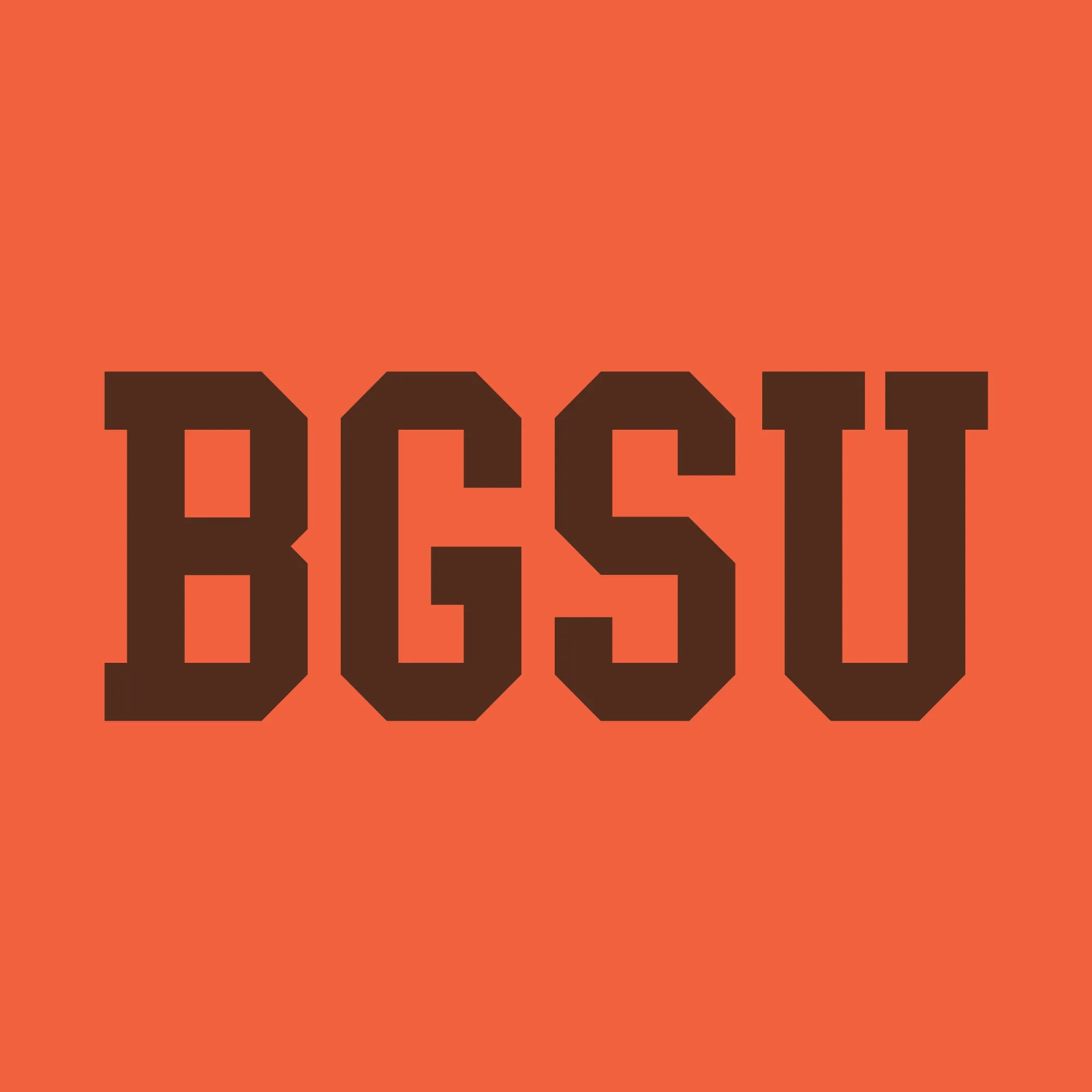 Bowling Green State University Falcons Basic Block Cotton Long Sleeve T Shirt - Orange
