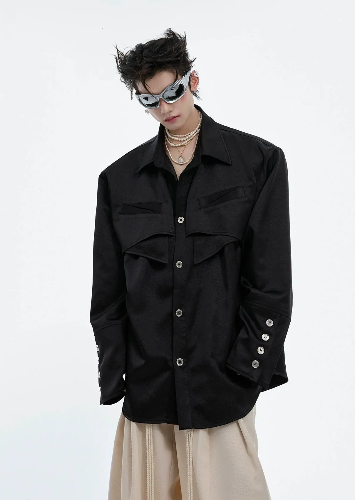 Breast Pocket Buttoned Shirt