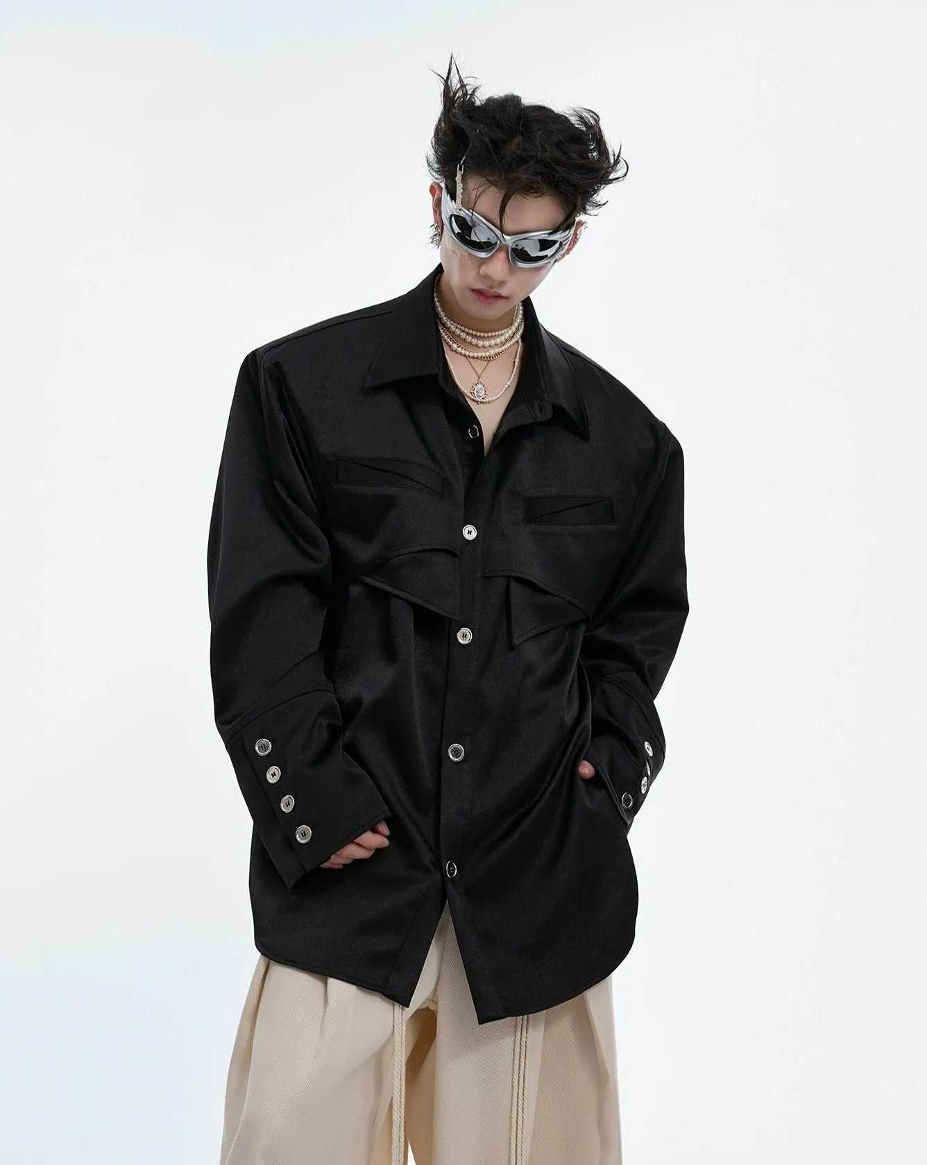 Breast Pocket Buttoned Shirt