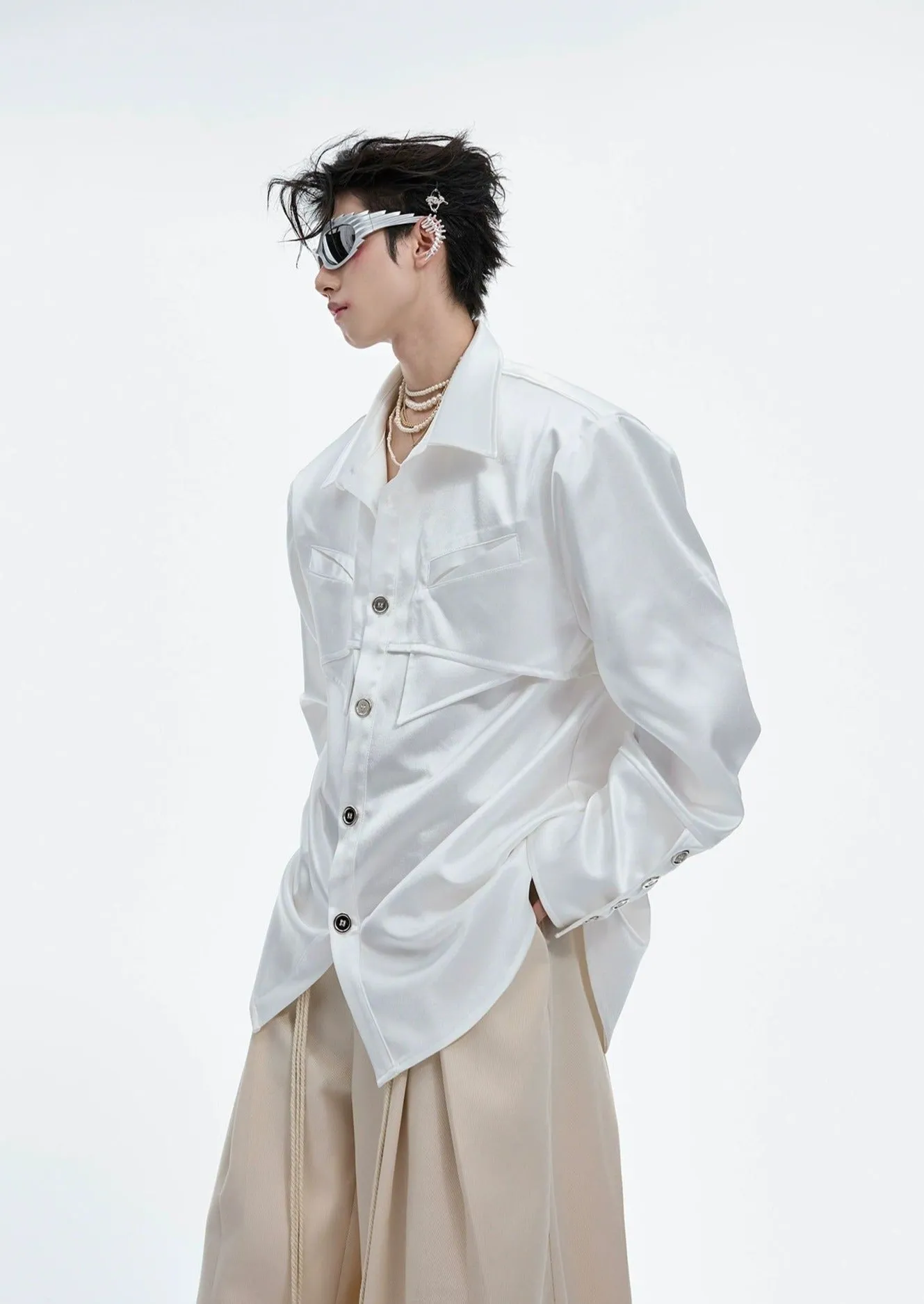 Breast Pocket Buttoned Shirt