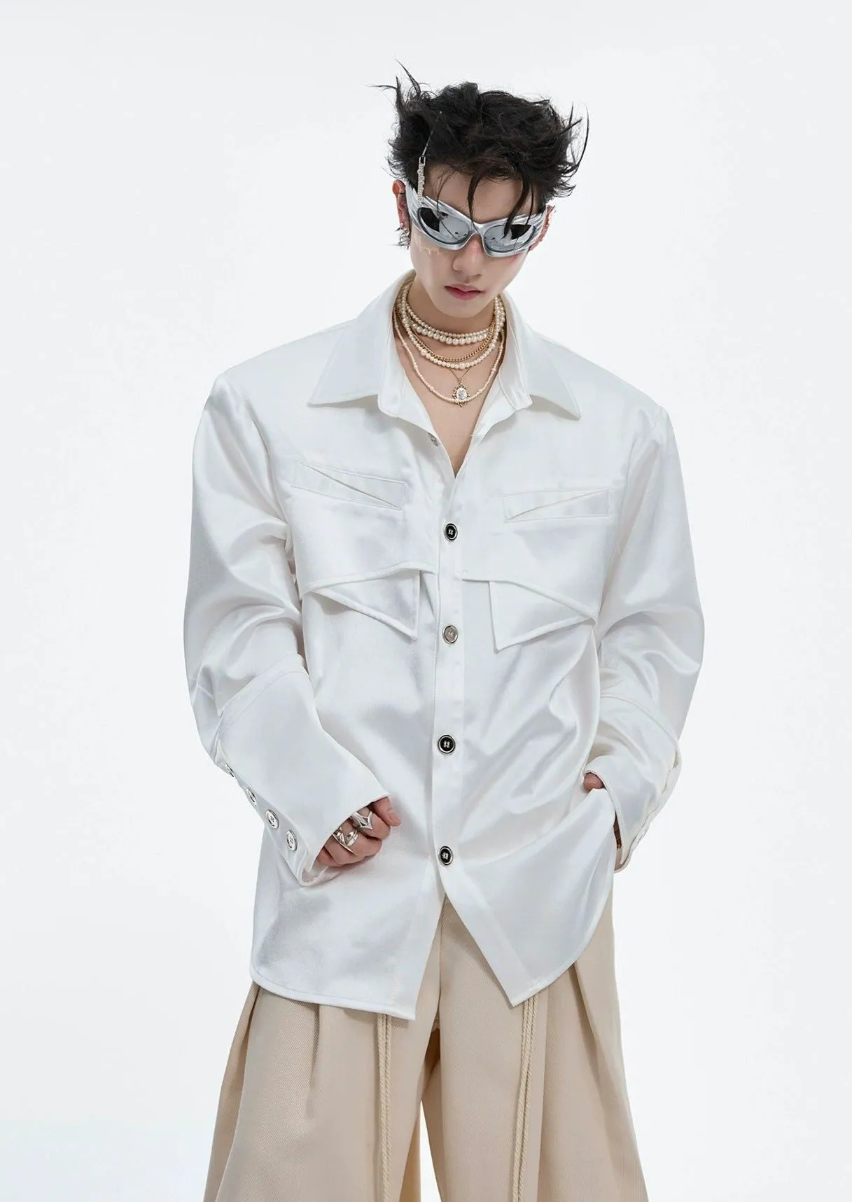 Breast Pocket Buttoned Shirt