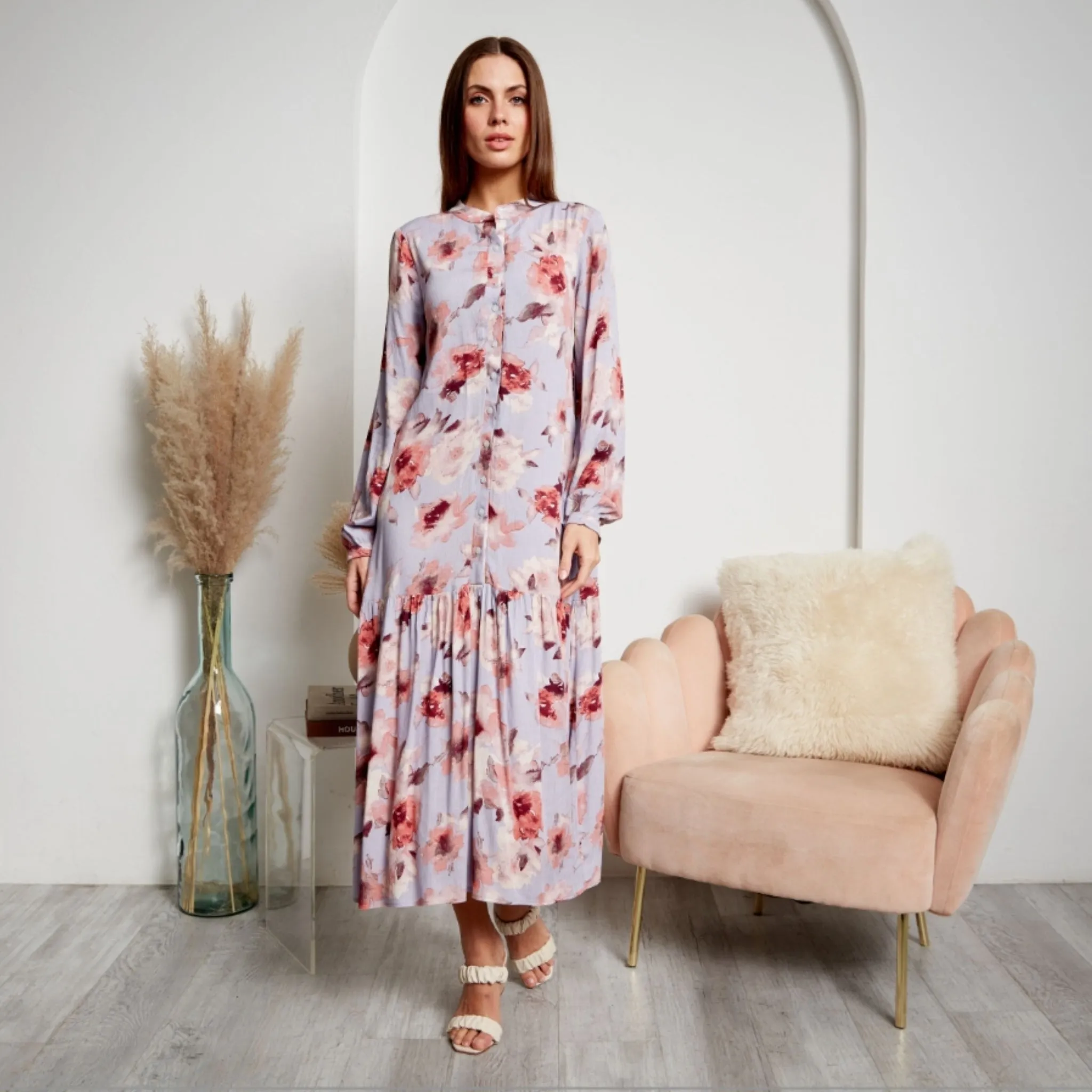 Brianna Dress Lavendar Floral
