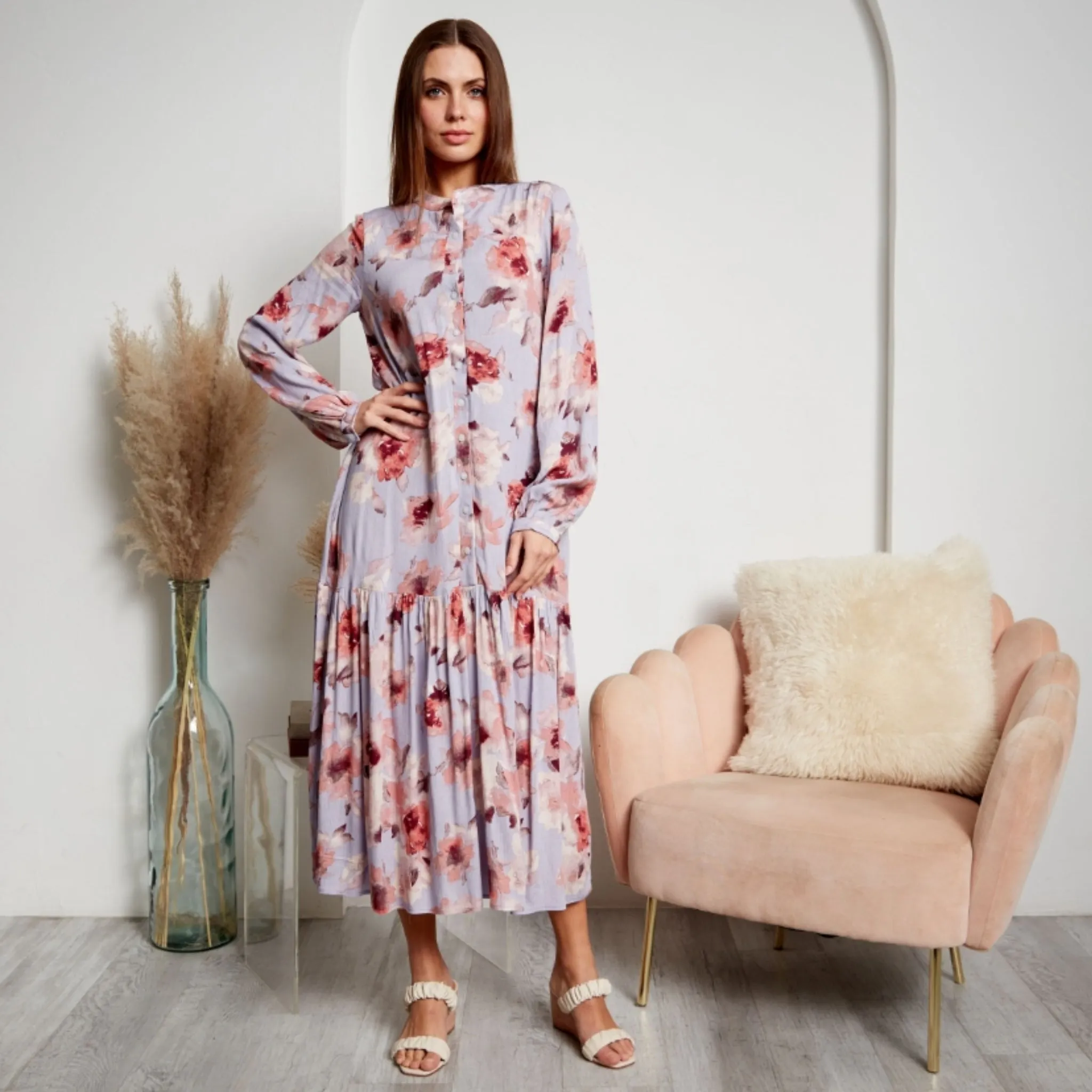 Brianna Dress Lavendar Floral