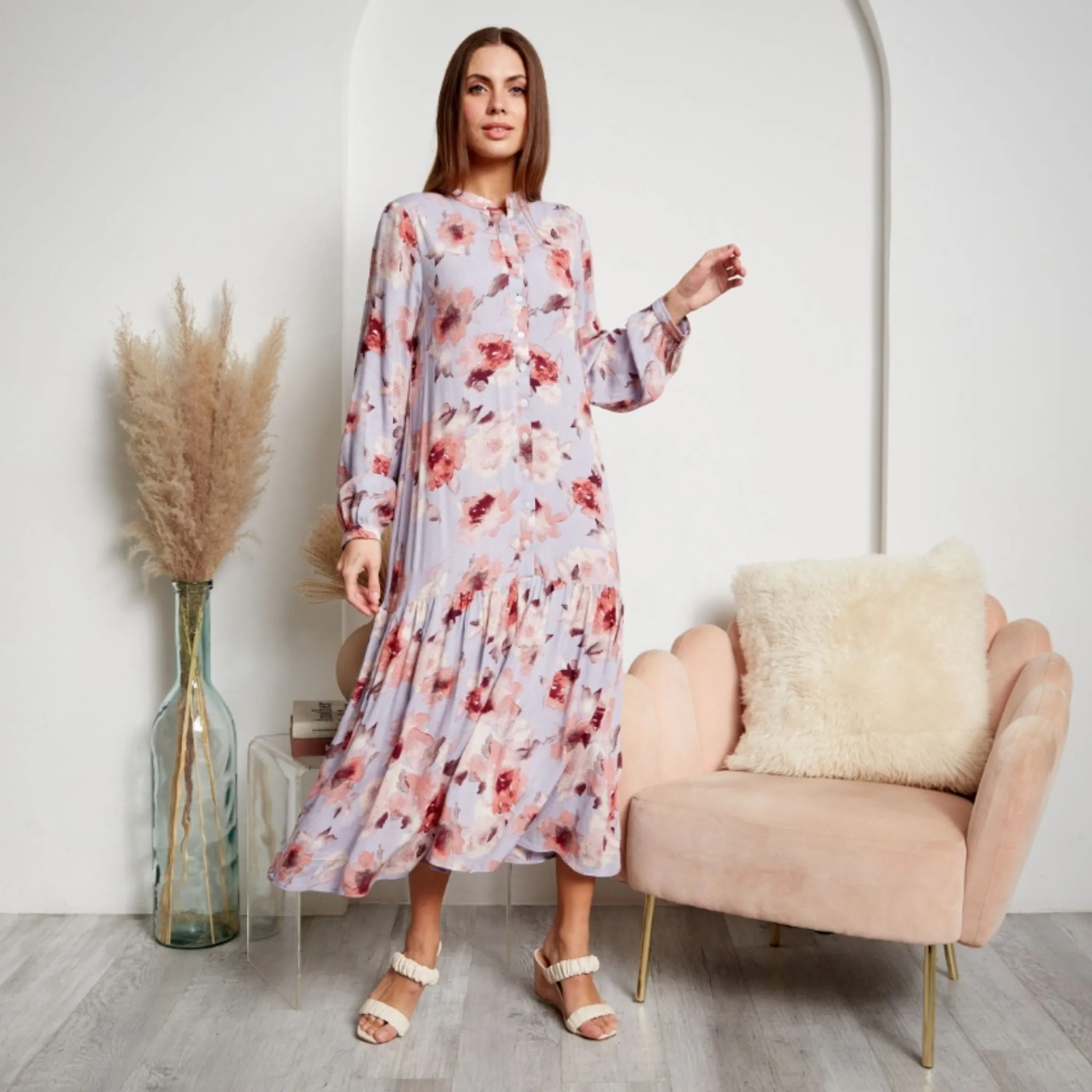 Brianna Dress Lavendar Floral