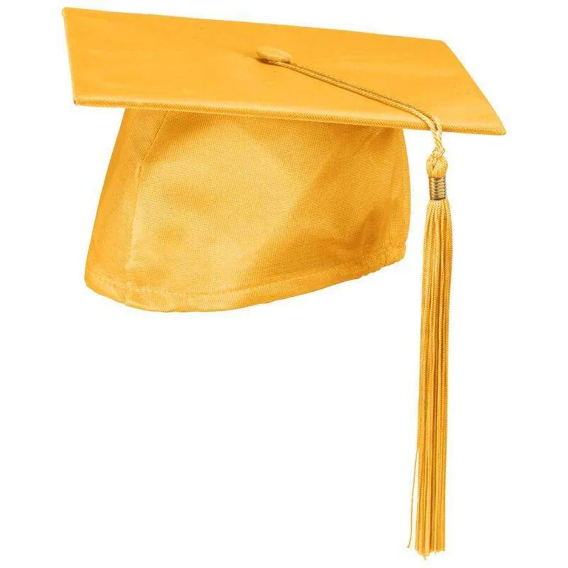 Bright Gold Cap And Tassel Shiny Satin Finish