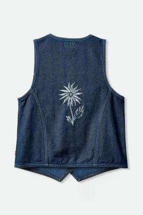 BRIXTON Women's Frisco Vest Two Tone Indigo