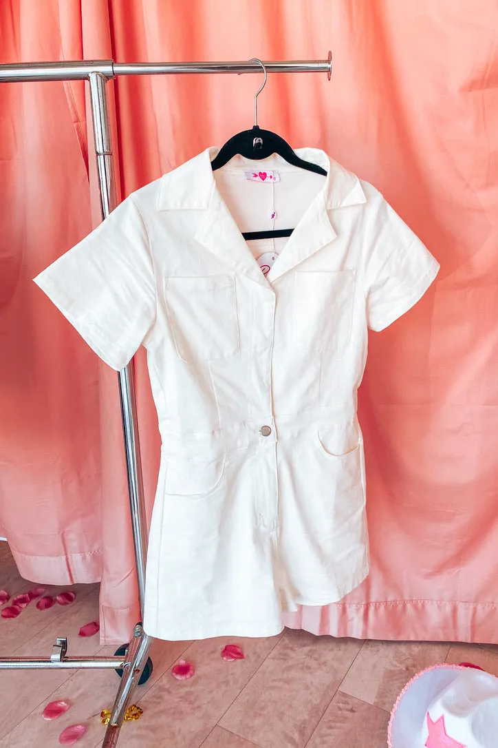 BuddyLove White Diamond Fringe Romper| FINAL SALE