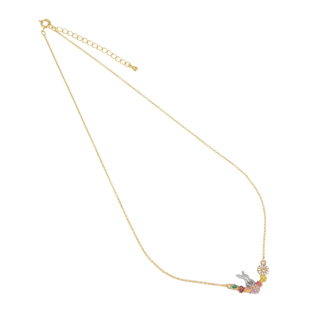 Bunny and Flower Necklace