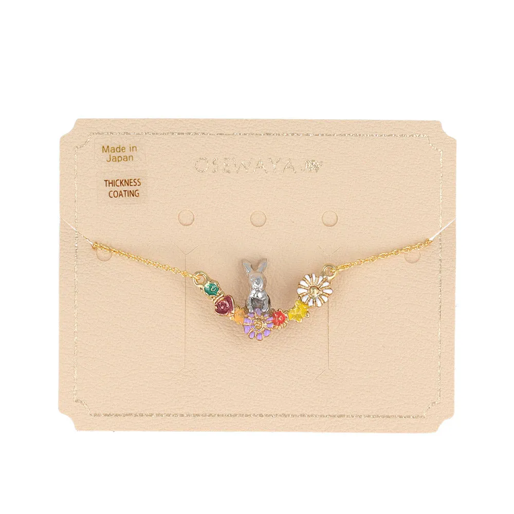 Bunny and Flower Necklace