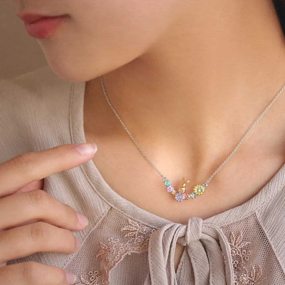 Bunny and Flower Necklace