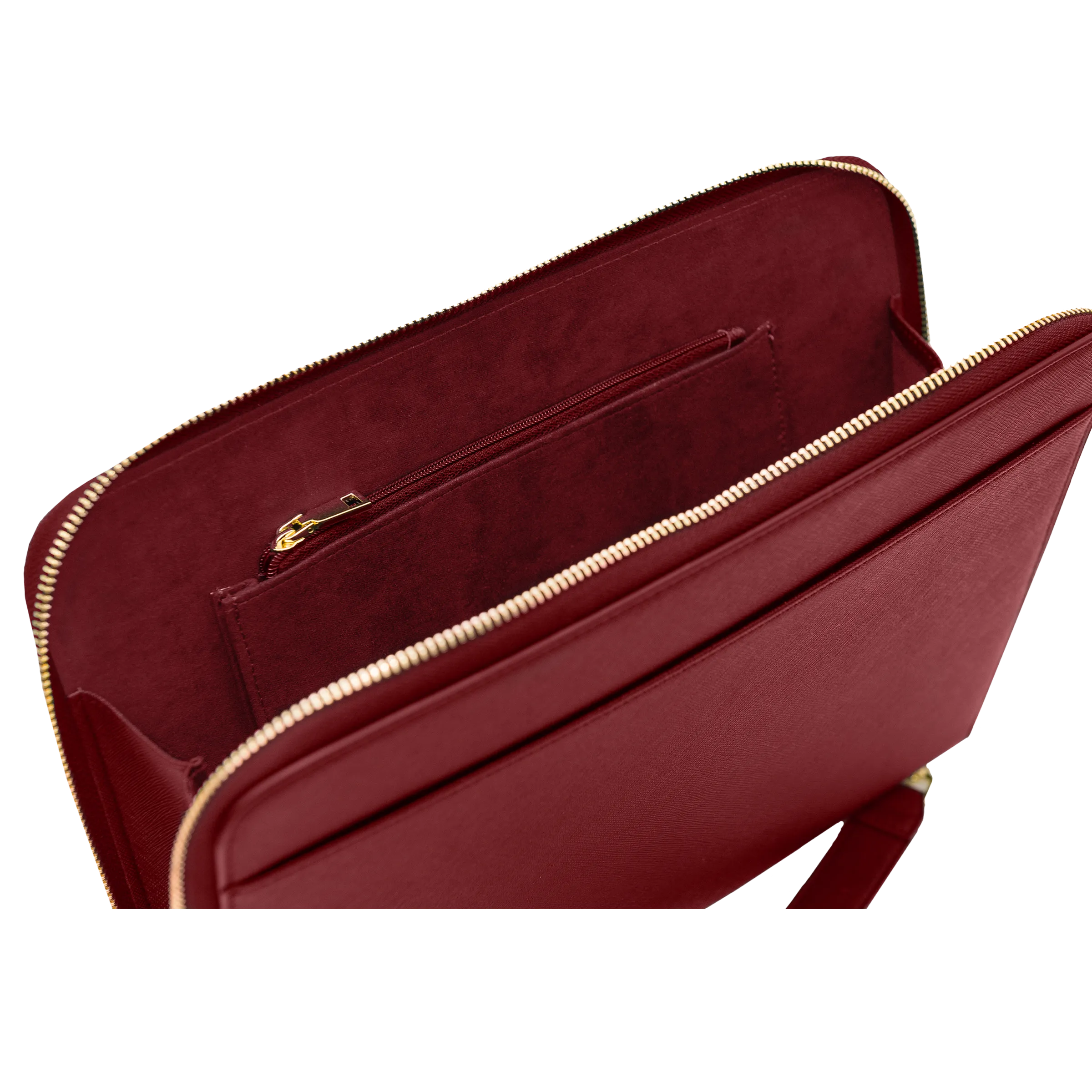 Burgundy - Large Saffiano Pouch