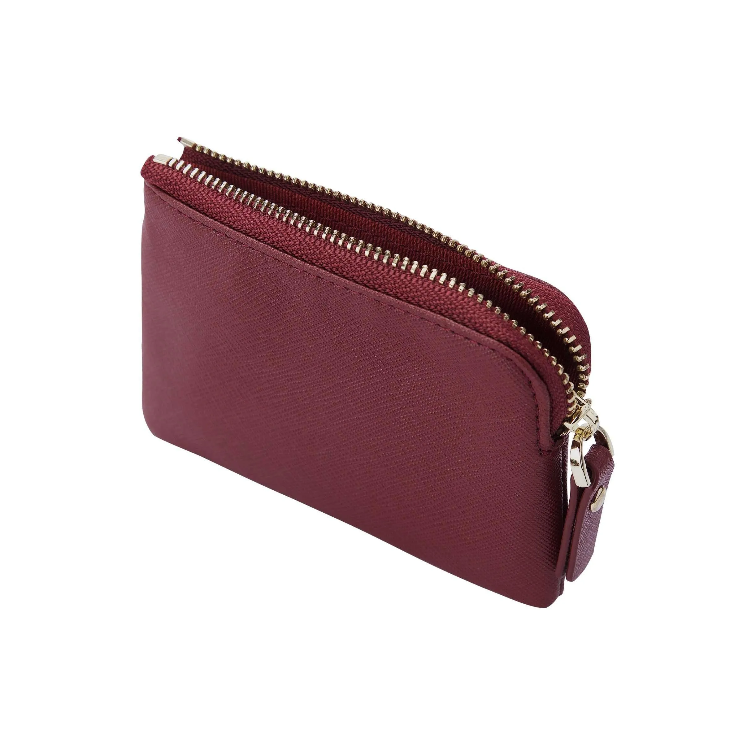 Burgundy - Saffiano Coin Pouch
