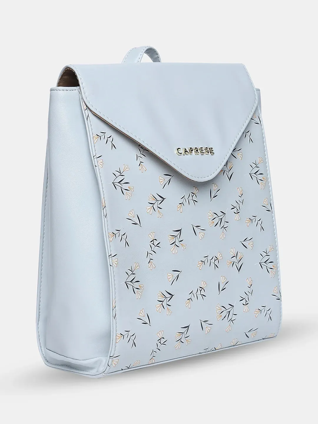 Caprese Merida Backpack Large Printed Women'S Bag Sky Blue
