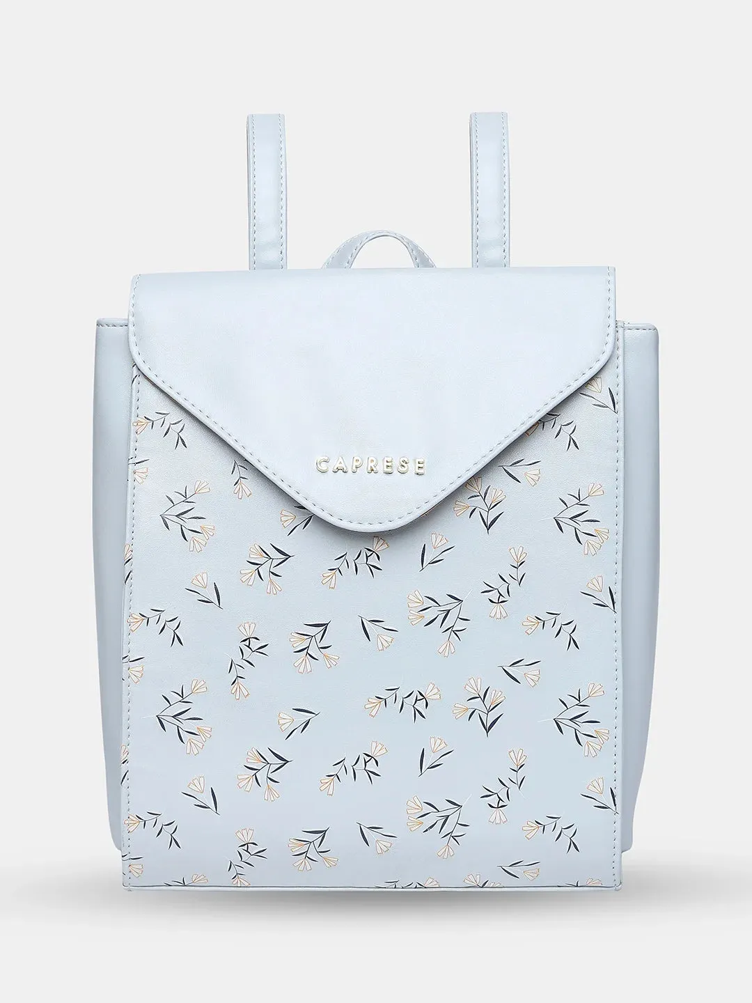 Caprese Merida Backpack Large Printed Women'S Bag Sky Blue