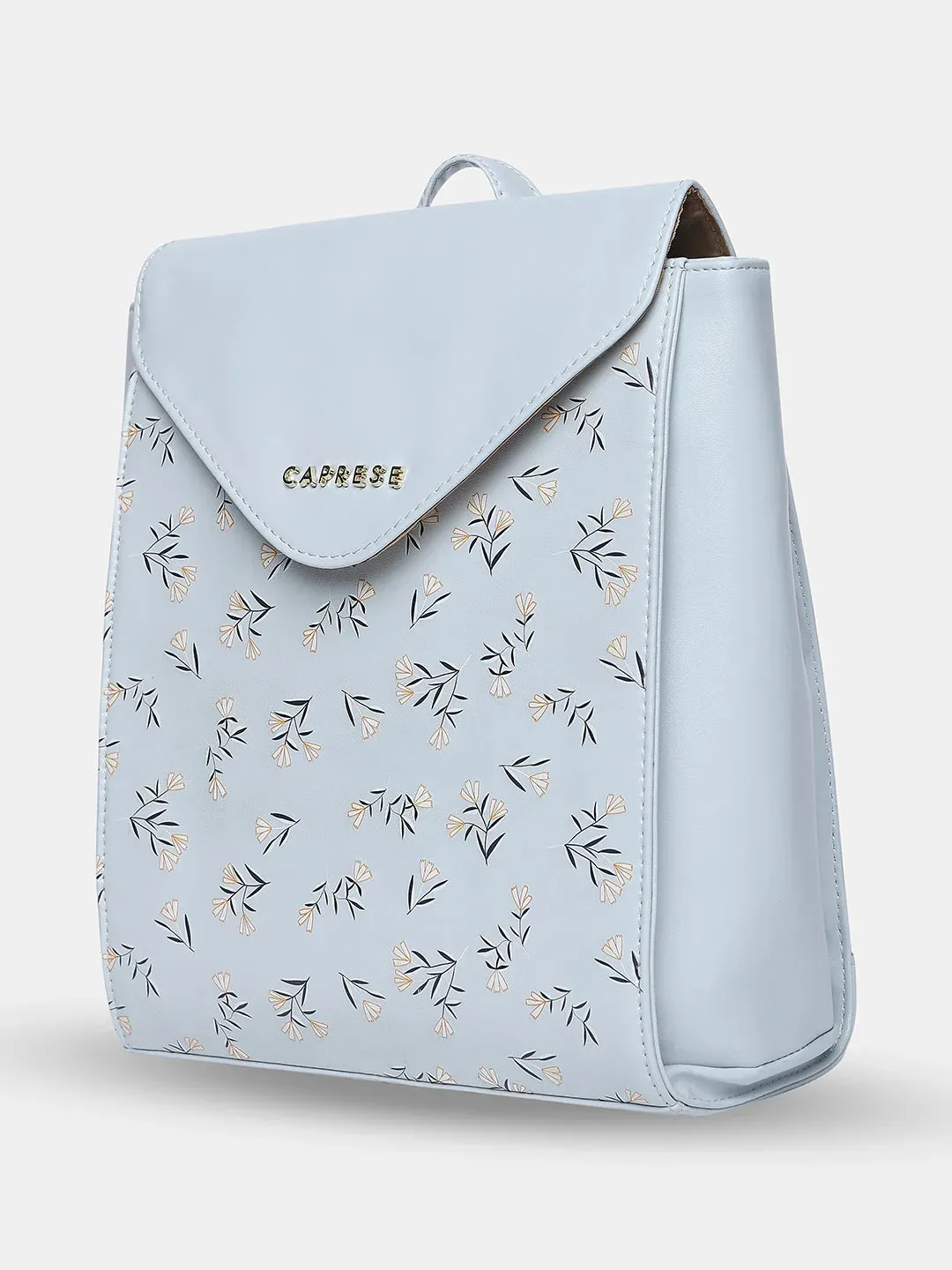 Caprese Merida Backpack Large Printed Women'S Bag Sky Blue