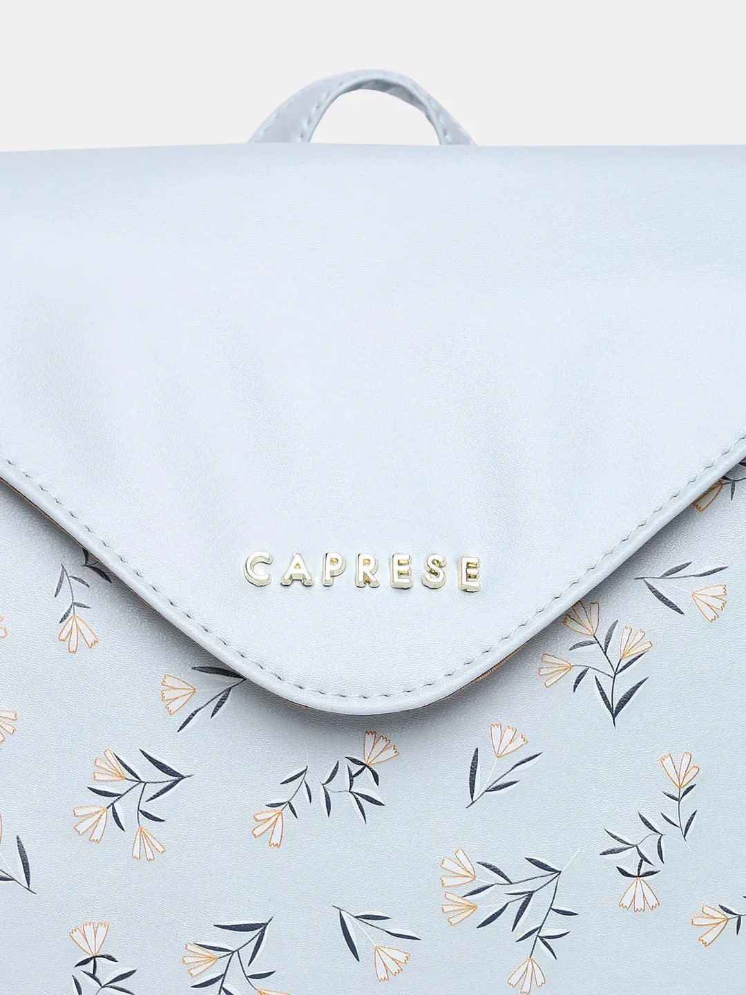 Caprese Merida Backpack Large Printed Women'S Bag Sky Blue