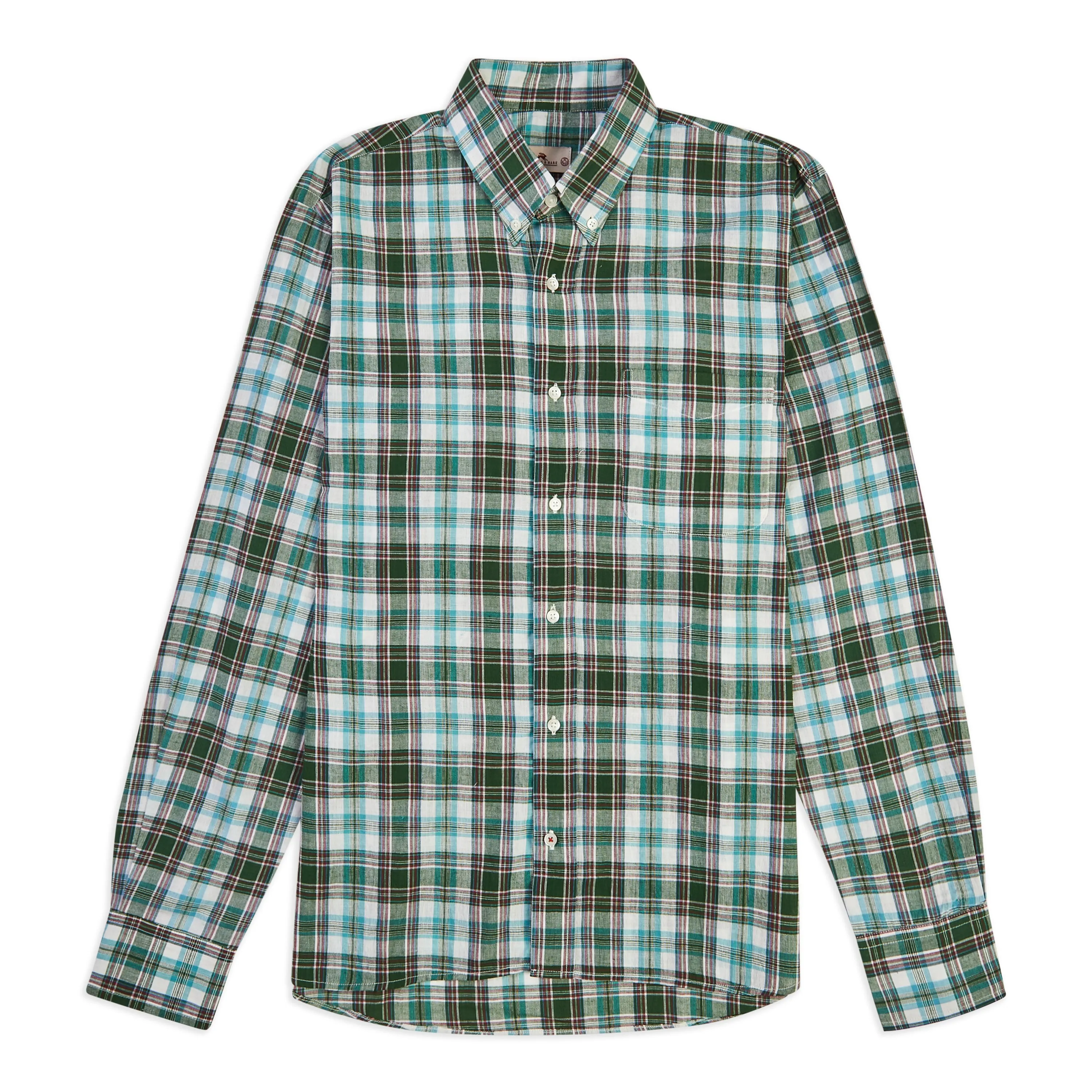 Check Button Down Shirt - Green