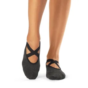 Chloe Grip Socks - Carbon Heather (Pilates / Barre)