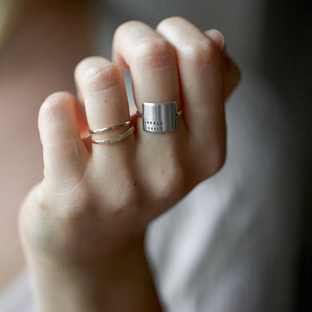 Choose Joy - Handmade Silver Message Ring